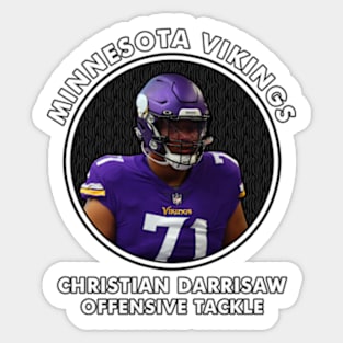 CHRISTIAN DARRISAW - OT - MINNESOTA VIKINGS Sticker